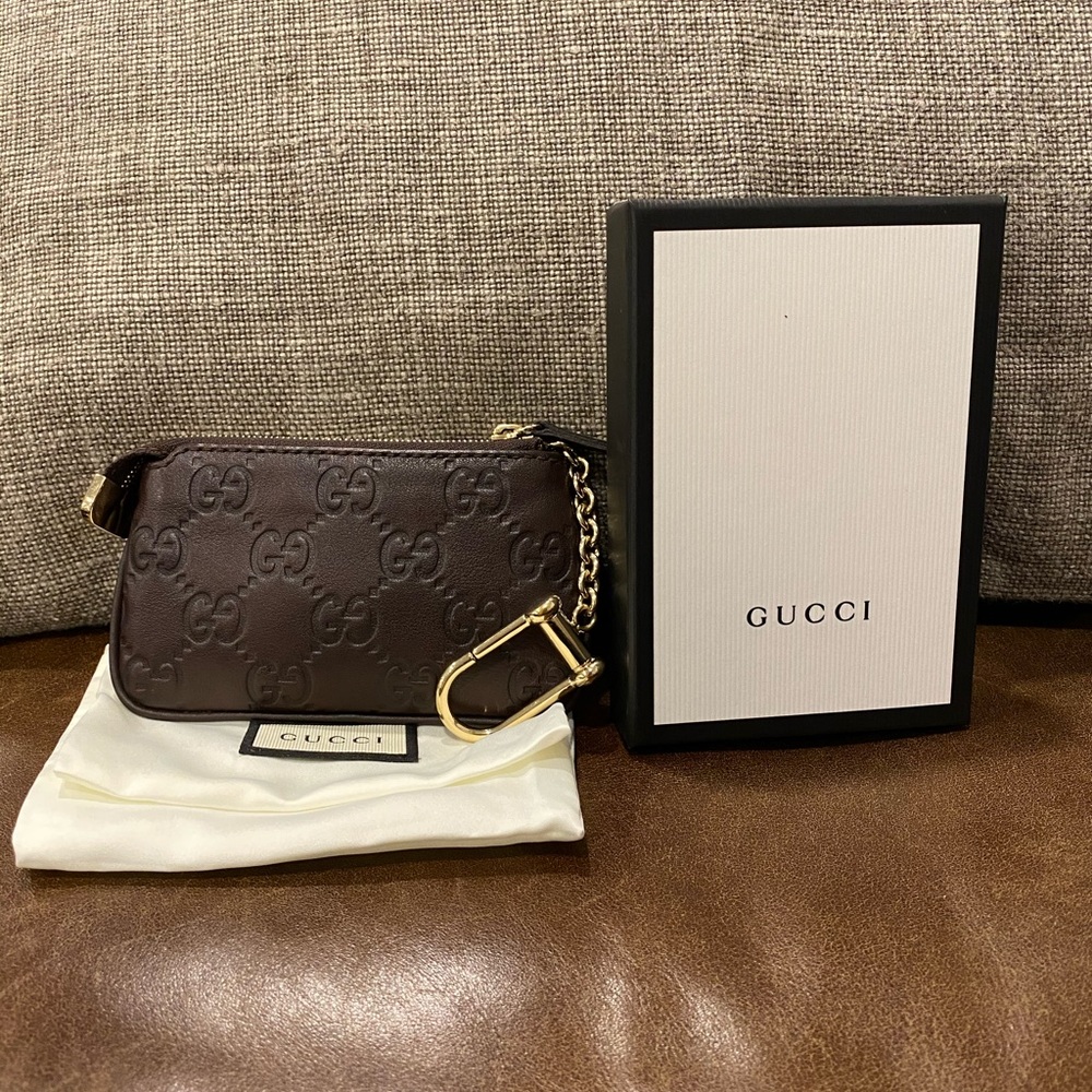 Gucci Brown Leather Key Case
